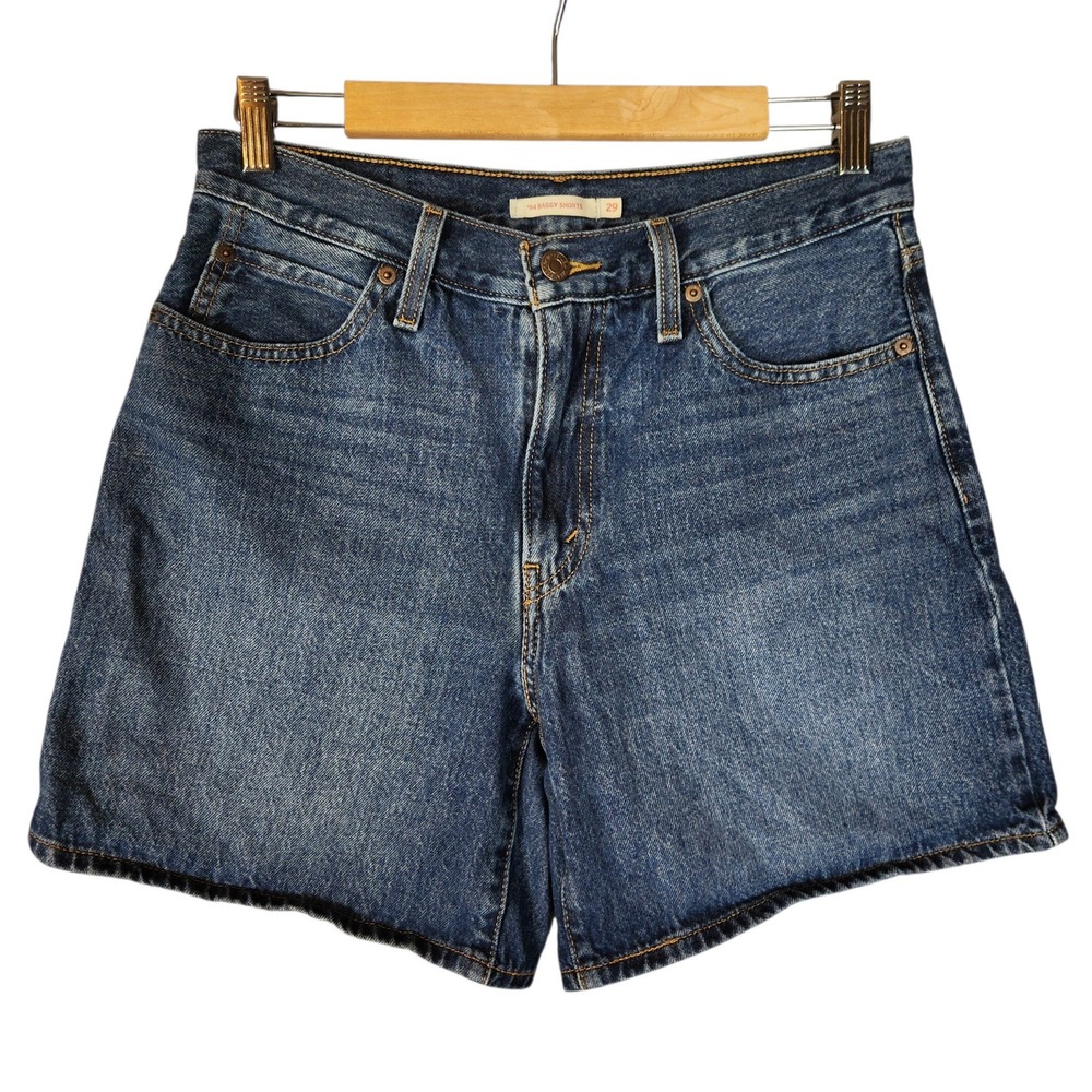 Levi's '94 Baggy Shorts Women's 29 Blue High Rise Medium Wash Cotton